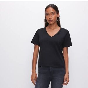 Good American | Cotton Classic V-Neck Tee | Size 3 (Large)
